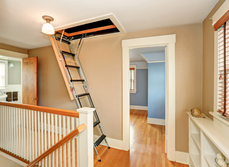 Pull down stairs to the loft