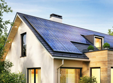 Solar panels on a roof