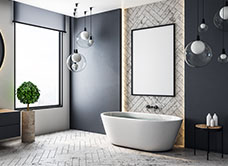 Quirky tile bathroom design