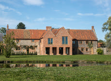 A traditional farm house style house having the front converted
