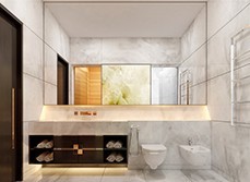 Modern bathroom after renovation