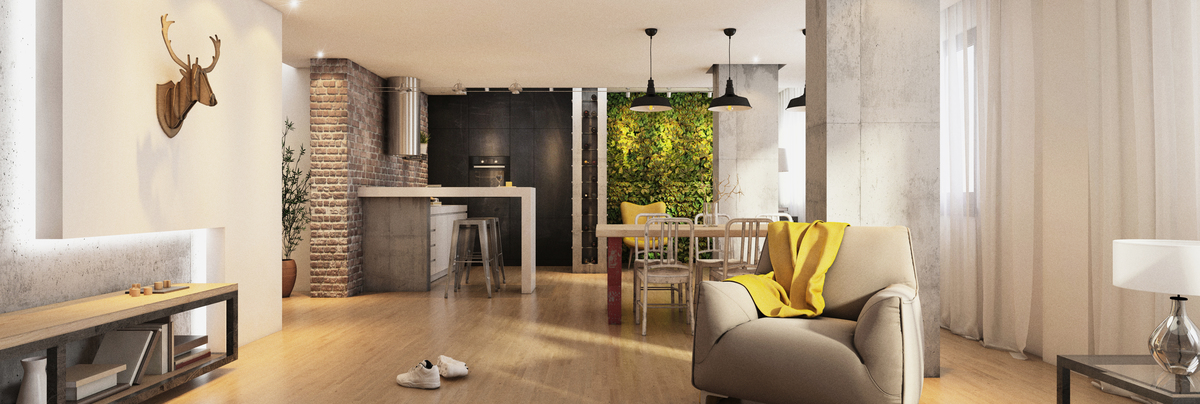 Industrial home interior