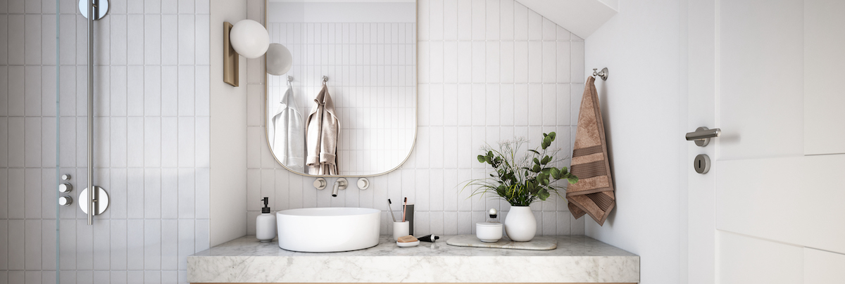 A Bathroom with a neutral colour palette