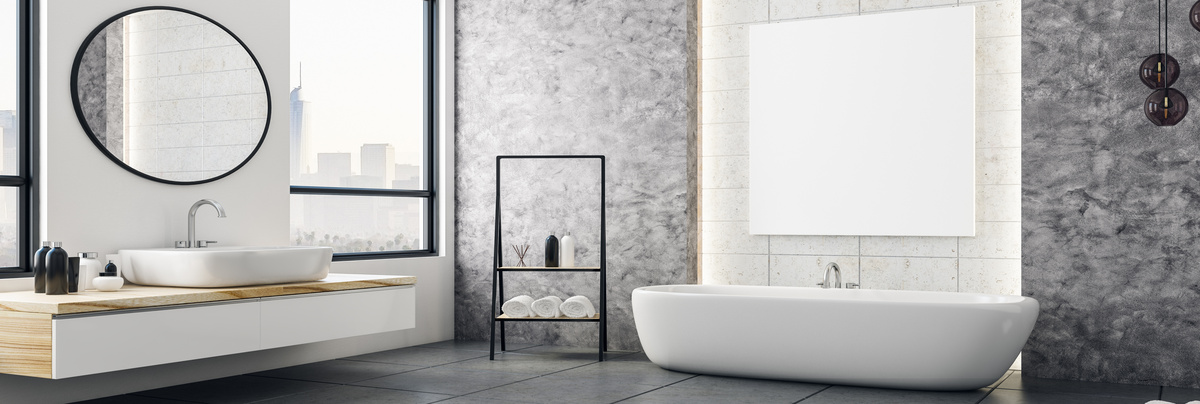 A modern bathroom