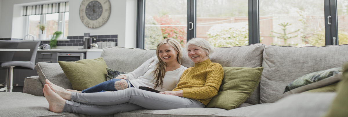 A mother and daughter enjoying each others company