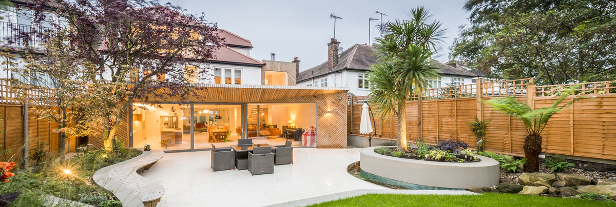 A large extension to the rear of a property