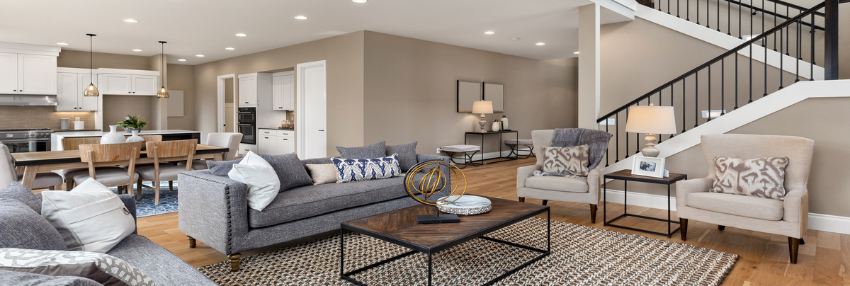 A large open plan living area