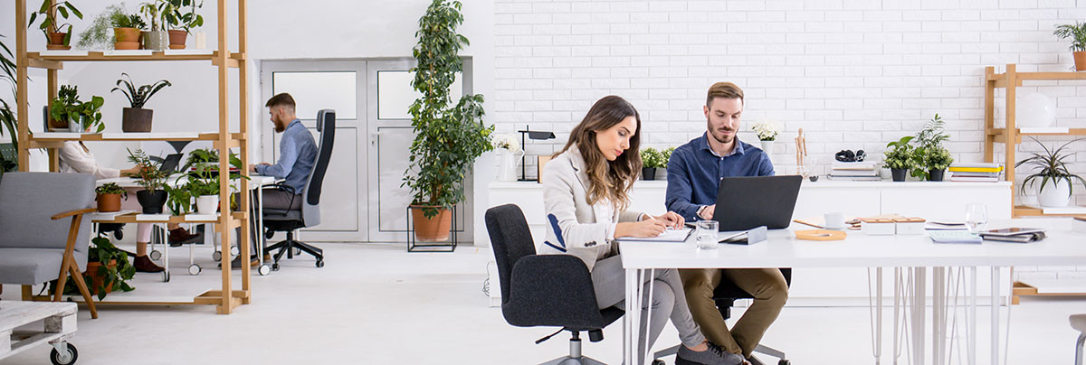 open plan office image