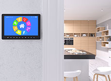 panoramic image of lounge home automation