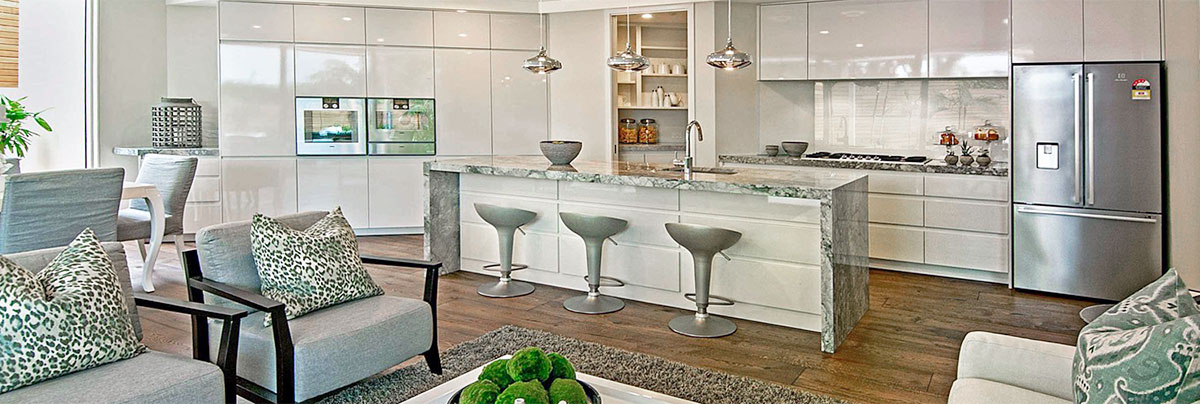 panoramic image of lounge home automation