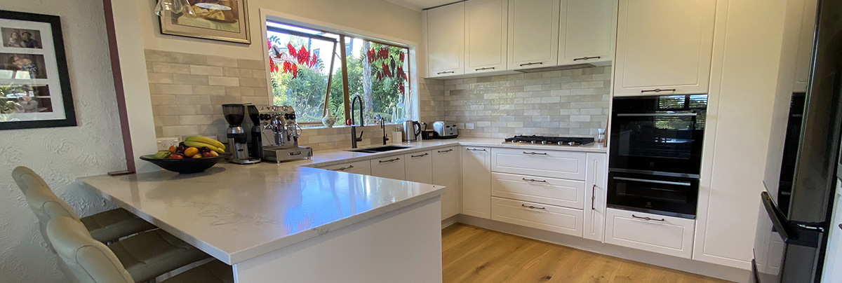 Stylish kitchen, bathroom and laundry renovations transform family life in Birkenhead, Auckland