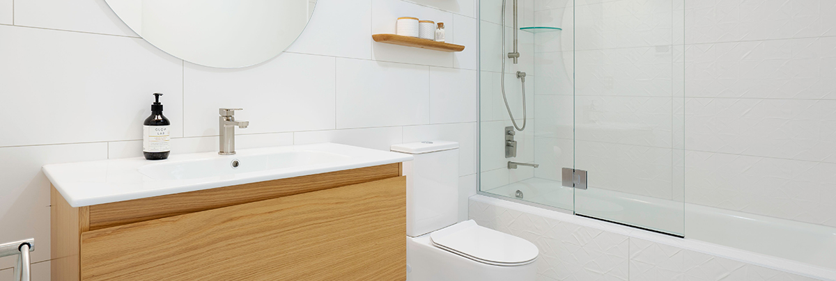 Townhouse Bathrooms Get a Minimalist Upgrade in Grafton, Auckland