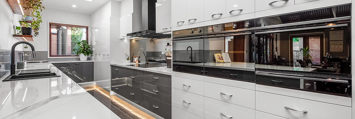 modern kitchen renovation, lights and sleek style