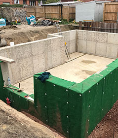 Basement excavation