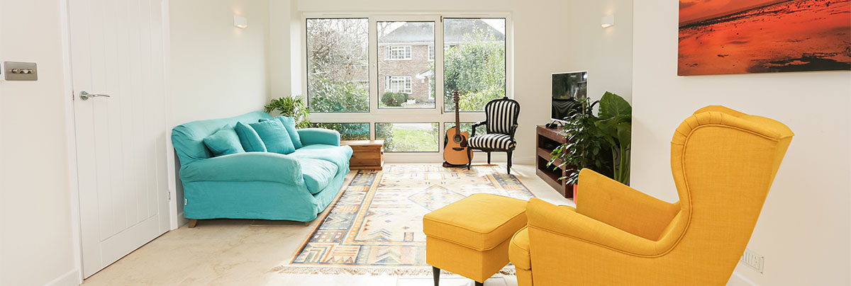 A bright and colourful home renovation in surrey
