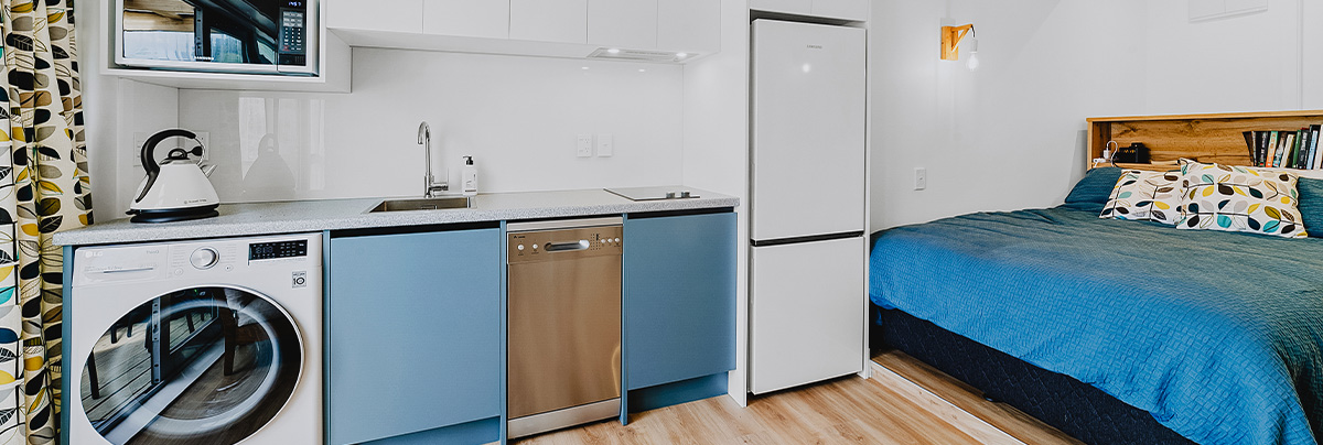 basement conversion with kitchen and laundry inside