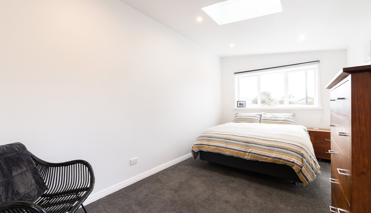 Garage converted to a bedroom