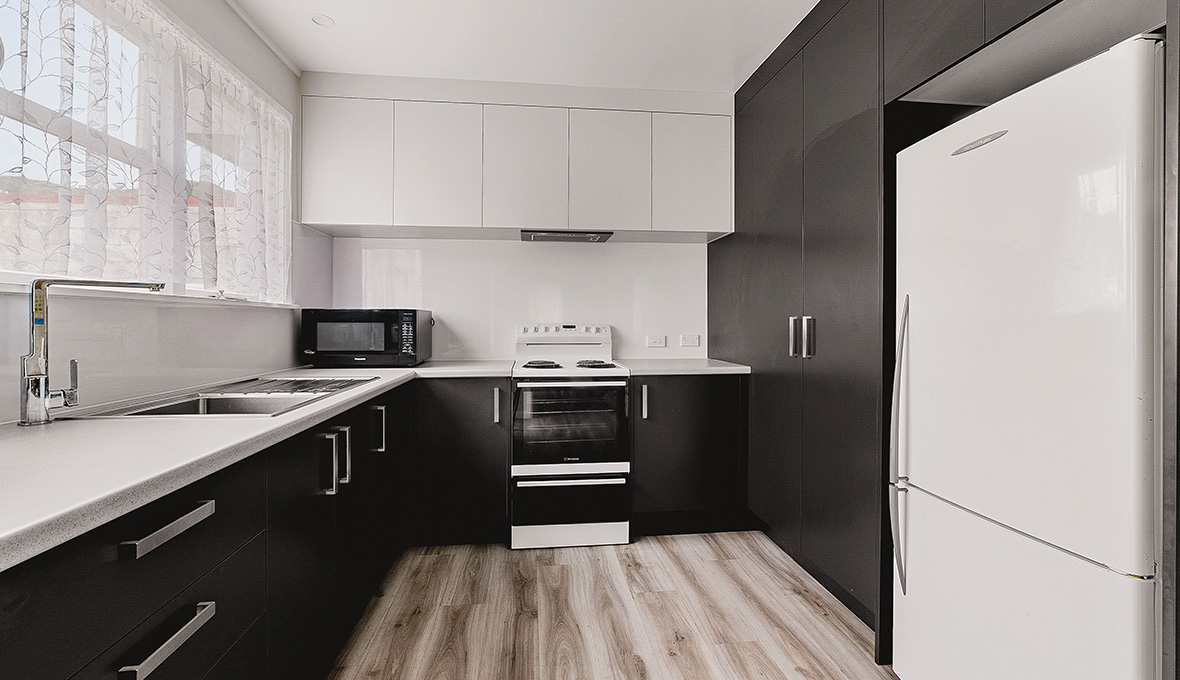 Garage conversion to a kitchen