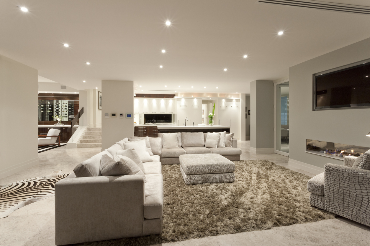 Basement conversion into a media room