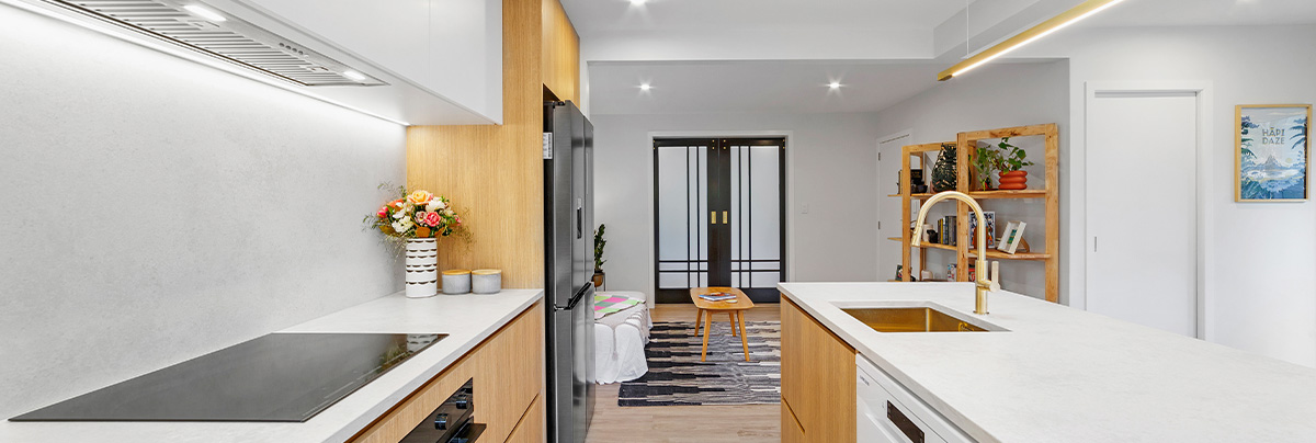 Kitchen with timber accents