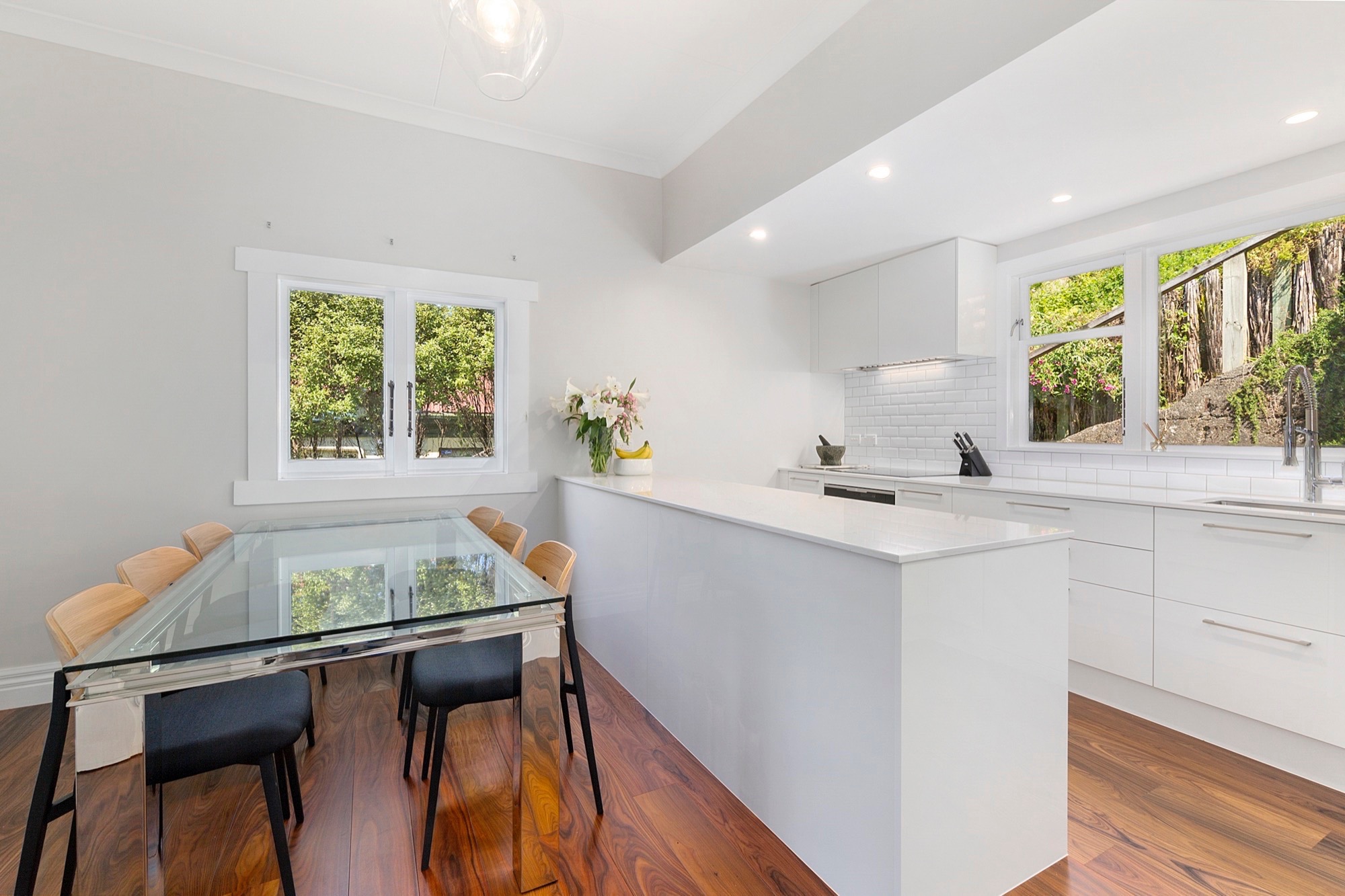 Clean white kitchen
