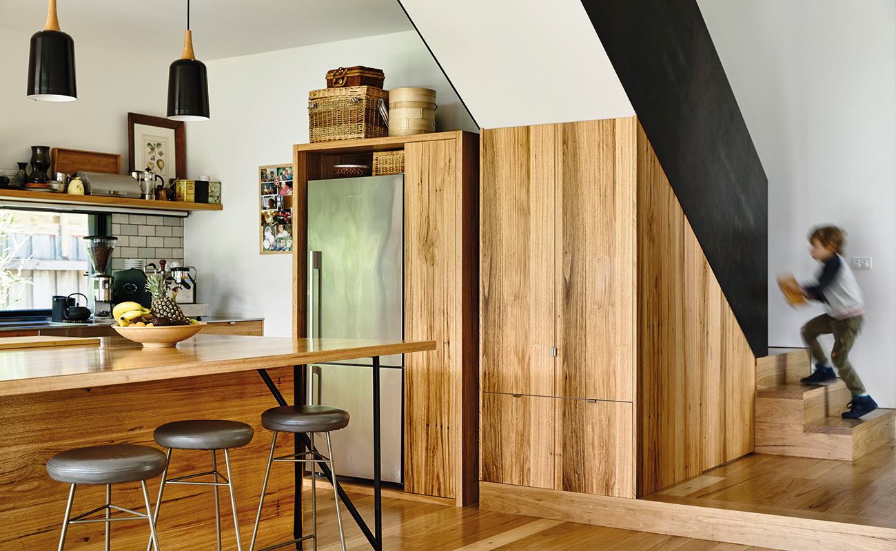 Kitchen with all wooden cabinetry
