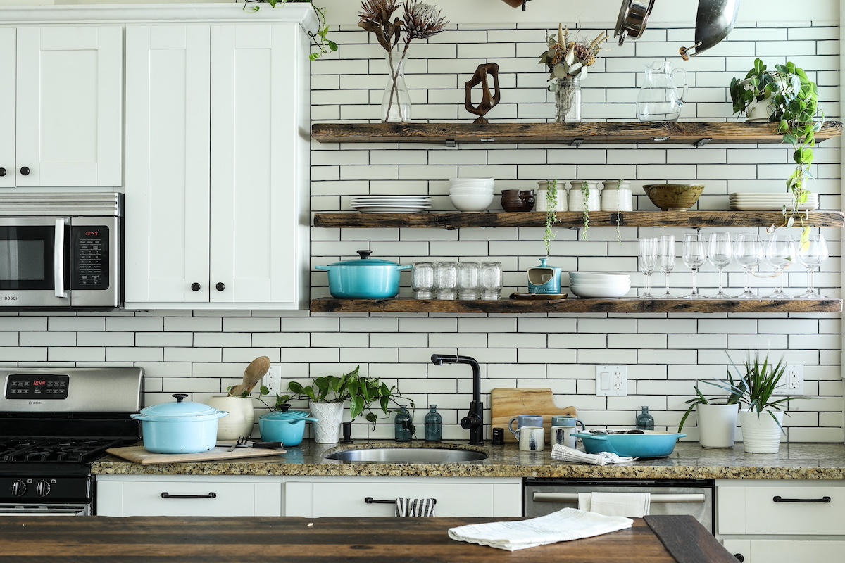 Rustic timber cabinetry