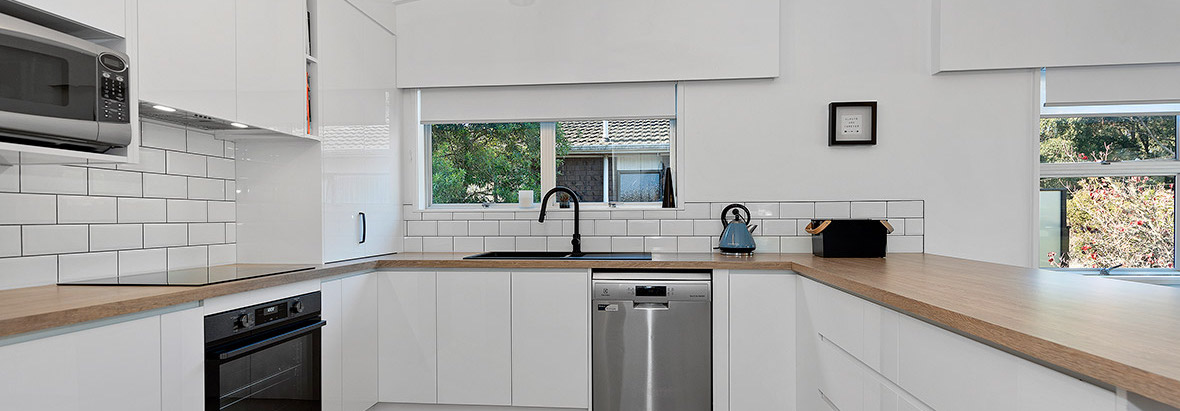 home renovation with white subway tile backsplash