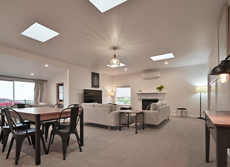 Open plan kitchen and living room