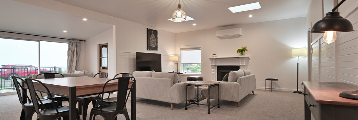 Open plan kitchen and living room