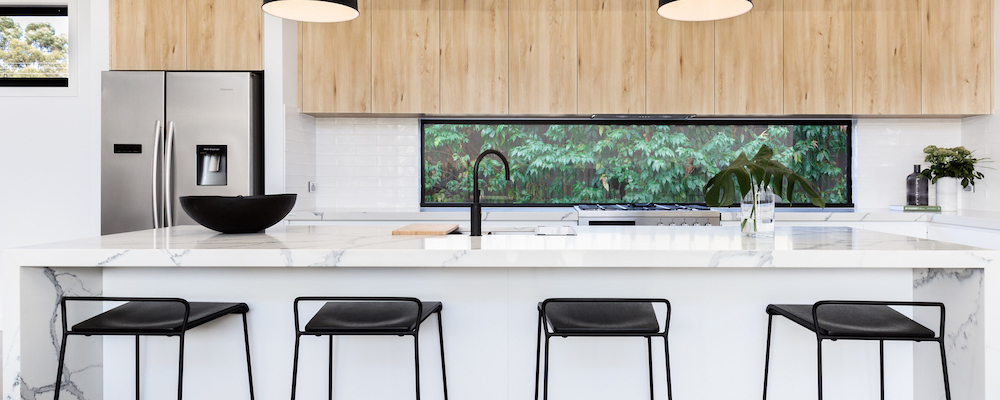 kitchen renovation with wooden cabinets