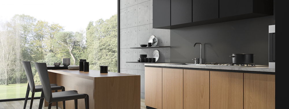 Dark moody kitchen