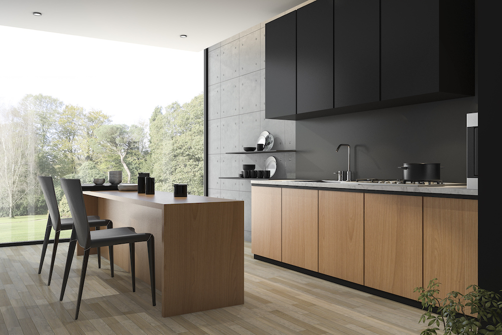 Dark moody kitchen