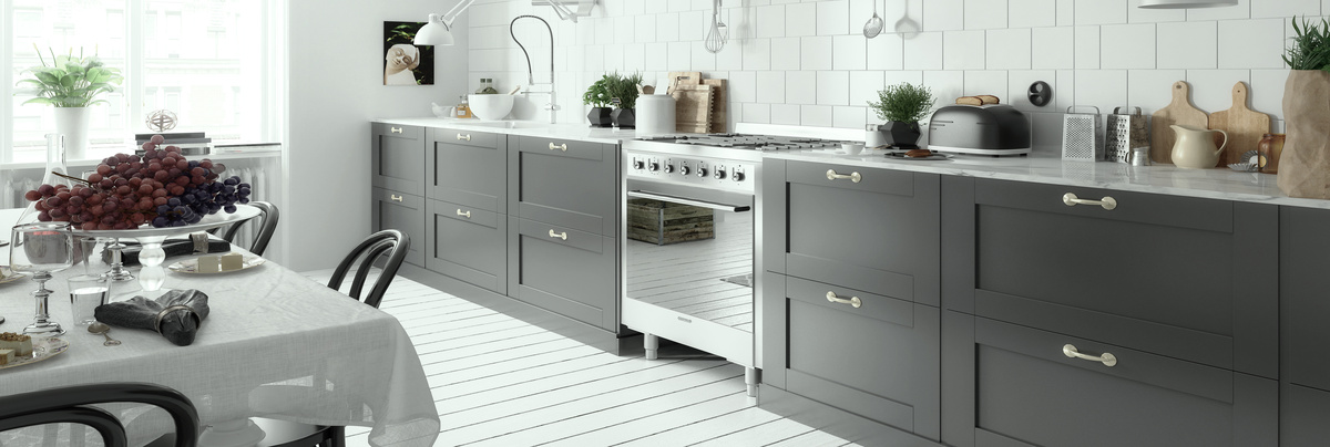 A kitchen in a side return of a property.