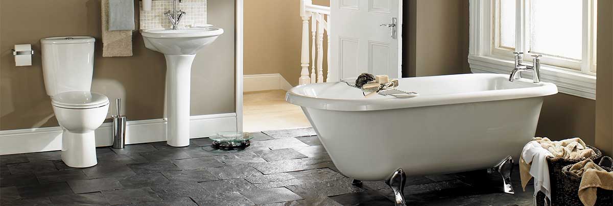stone flooring in bathroom