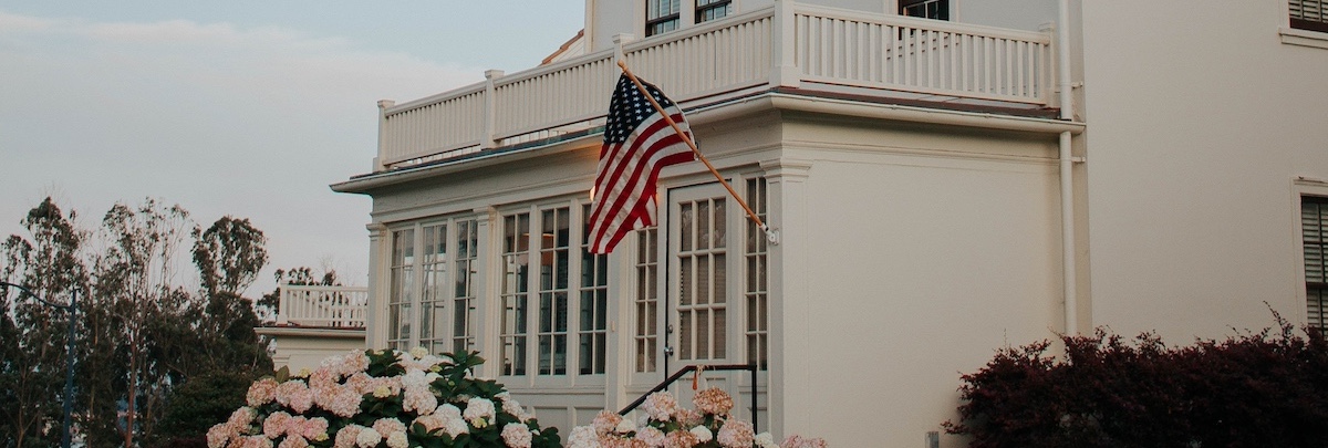 Front of an american house