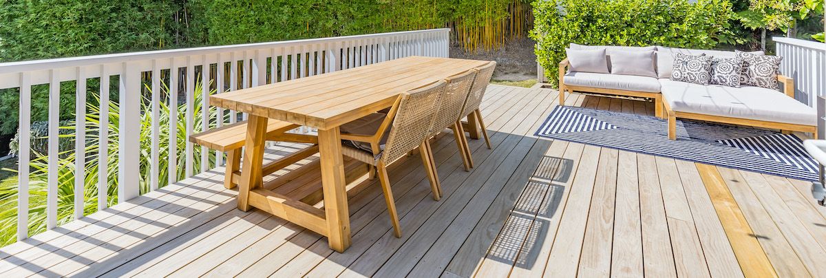 Beautiful wooden deck.