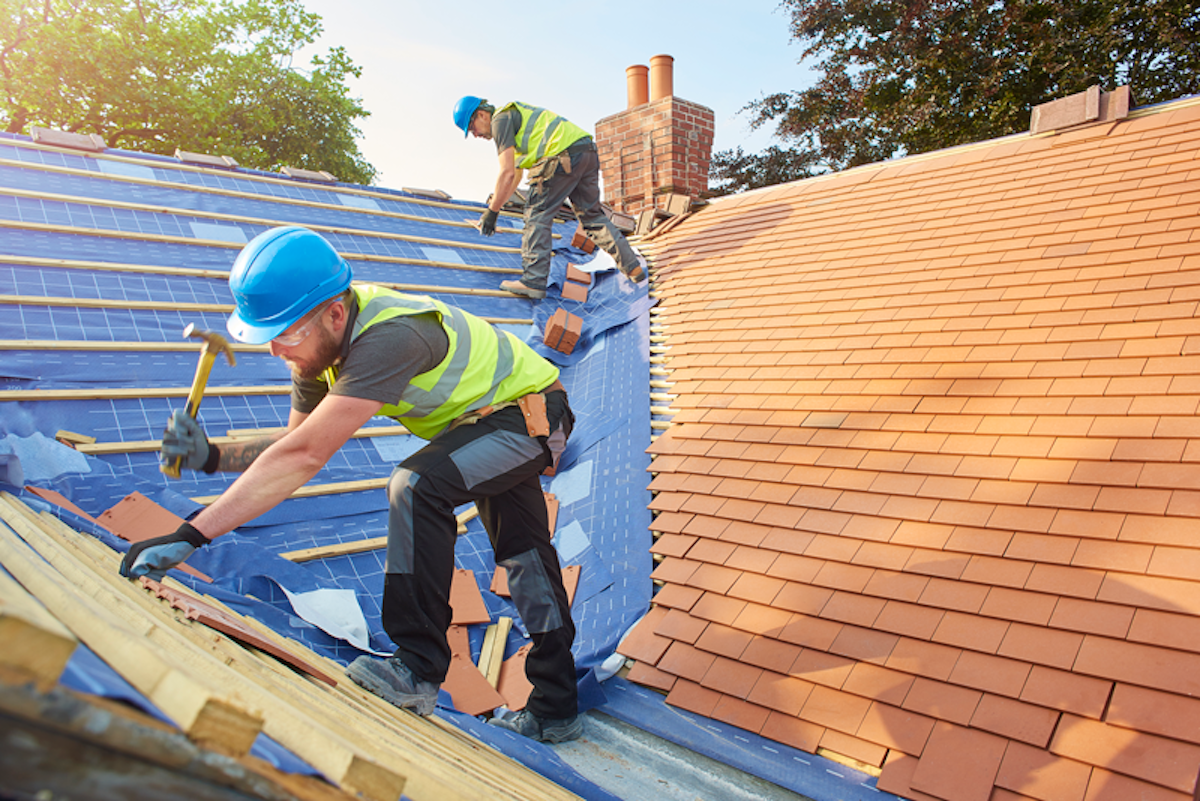 Terracotta roof tiles
