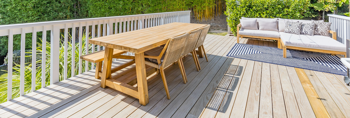Beautiful wooden deck.