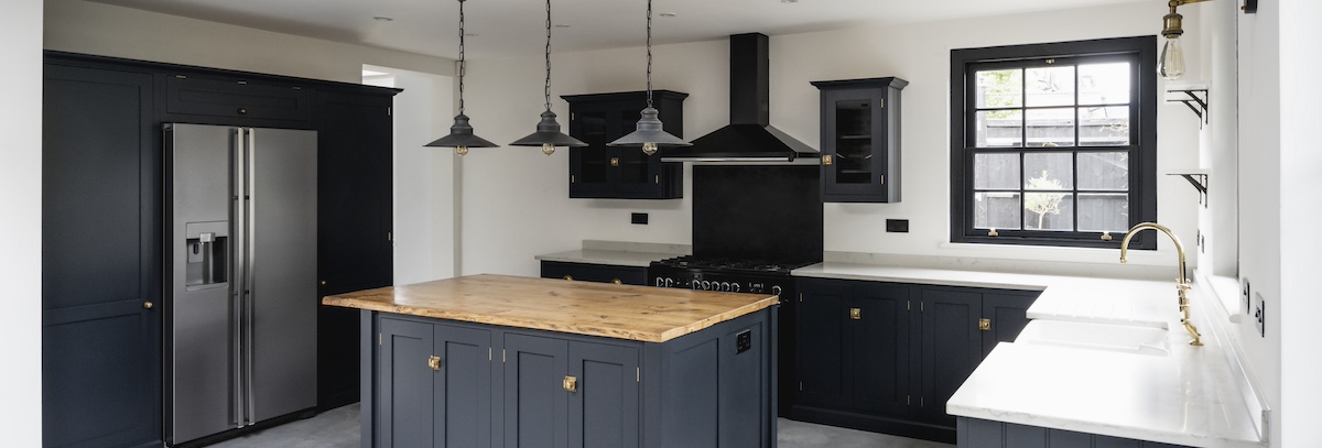 Black themed kitchen