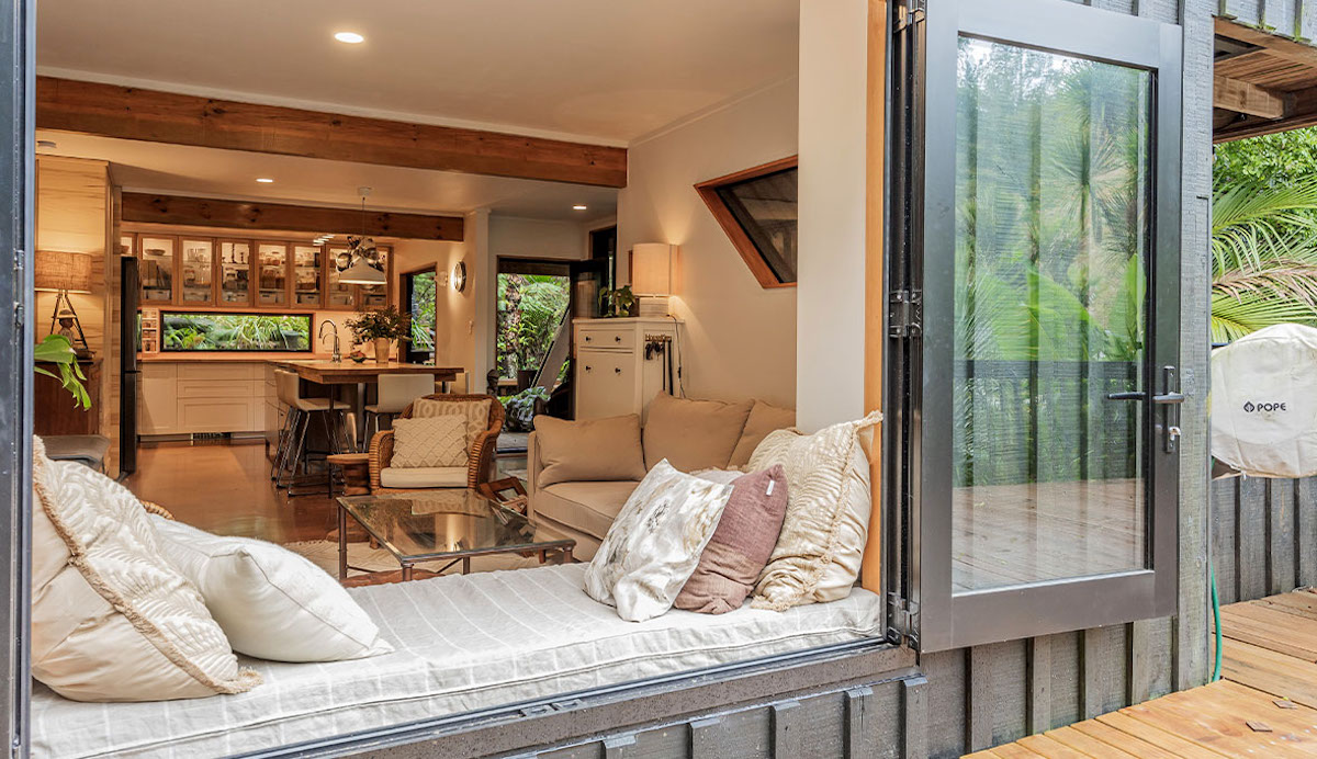 Indoor outdoor flow from kitchen to balcony