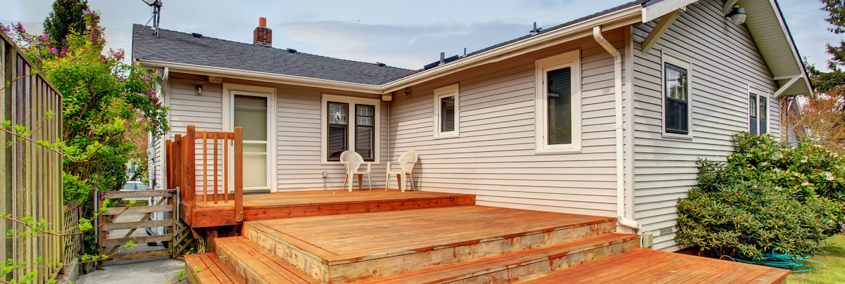 Exterior of the house with deck