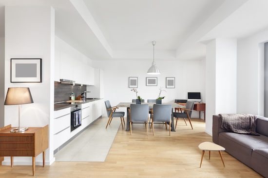 Living room with timber flooring