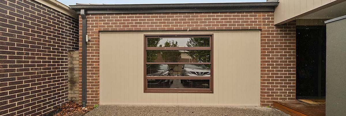 Garage built from bricks