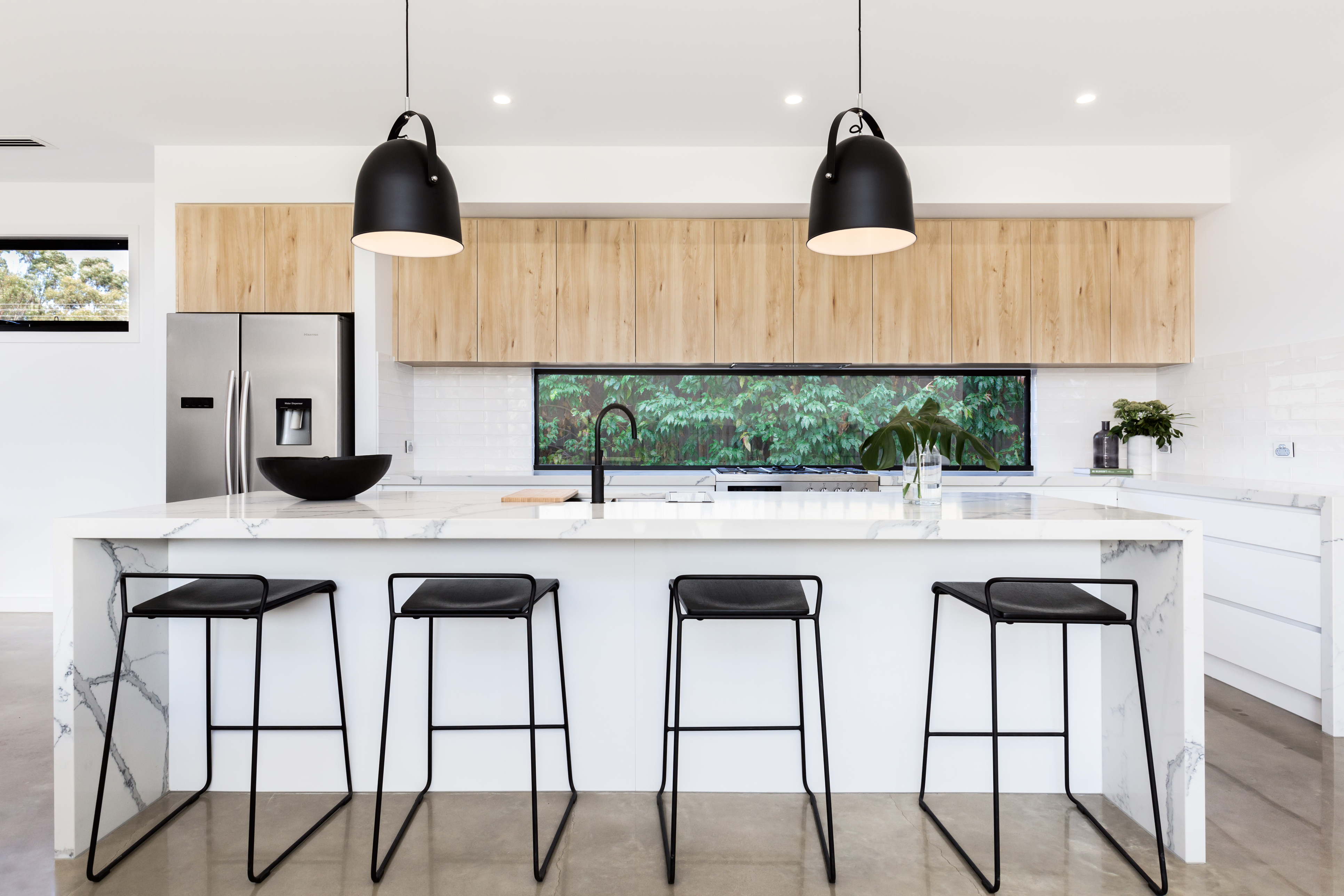 Kitchen with timber cabinetry