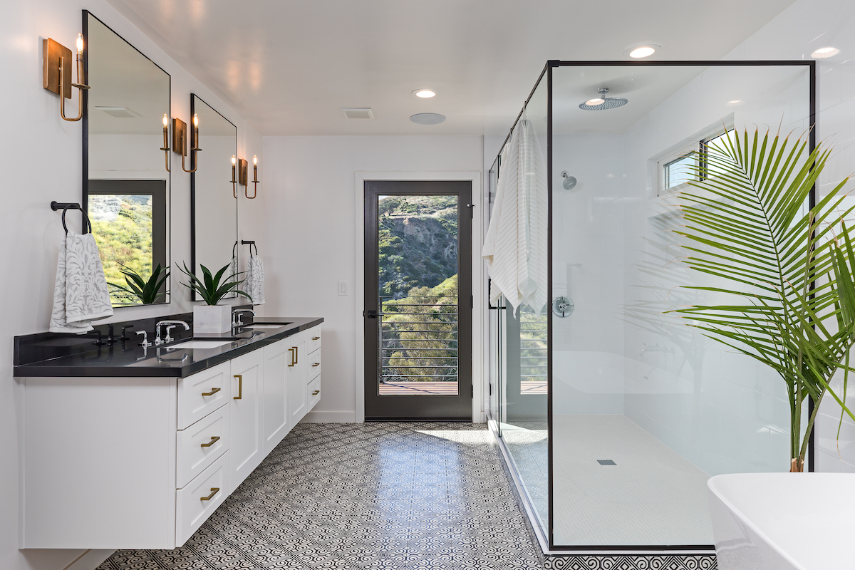 Bathroom with double vanity
