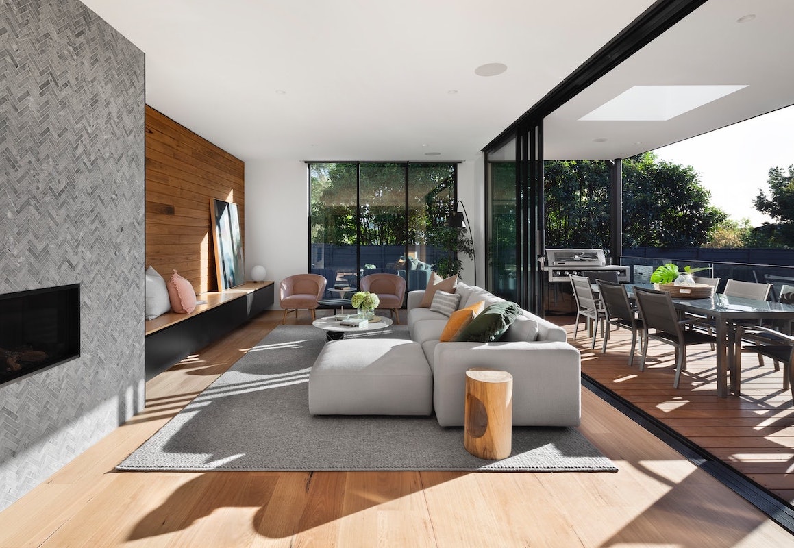 Indoor outdoor flow with living room