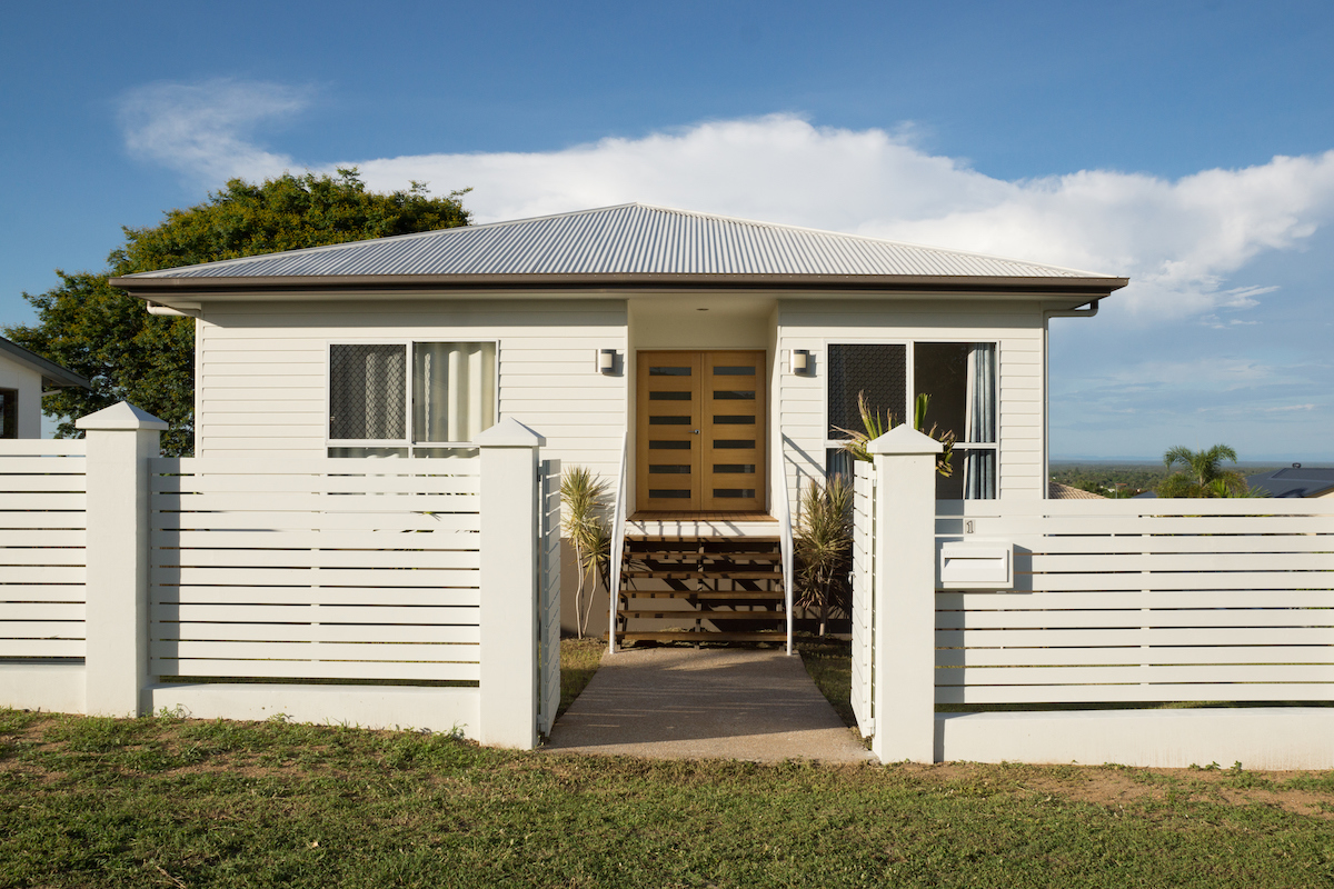 Exterior of a weatherboard house