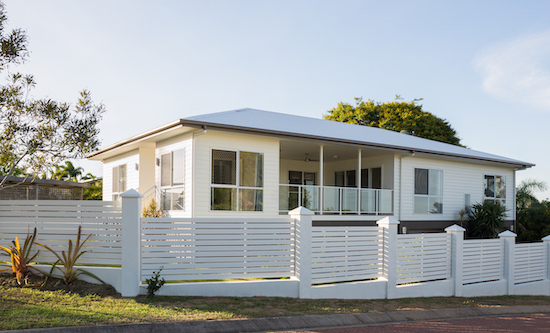 Exterior of a weatherboard home