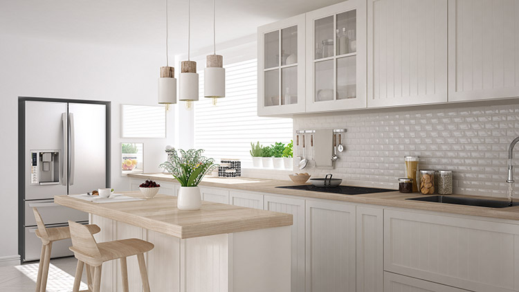Full Home Renovation - West London featuring fully renovated kitchen with a kitchen island